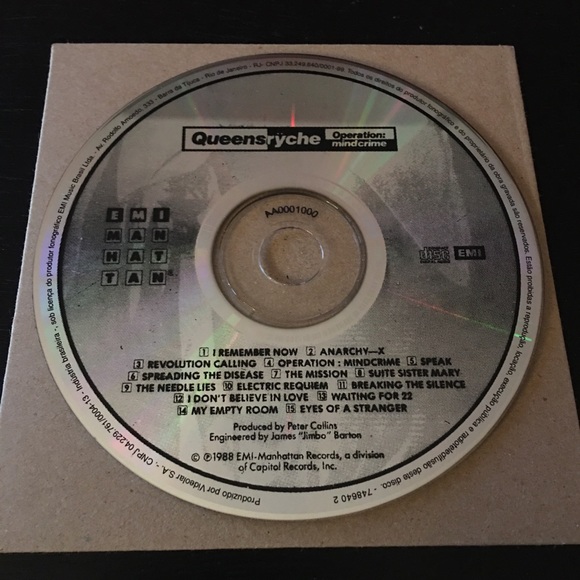 Queensryche: Operation Mindcrime CD 1988 Capitol USA, EMI Records - Picture 1 of 4